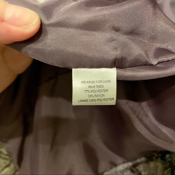 Vintage 90s Erin London Y2K Jacket Snakeskin Pattern Boxy Collared Zip Front Sm - Picture 11 of 12